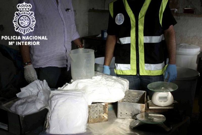 El laboratorio estaba preparado para transformar químicamente hasta 500 kilos de cocaína al año