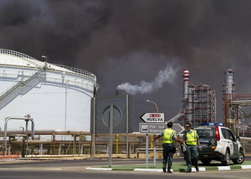 Imagen de los exteriores de La refinería La Rábida, que el grupo Cepsa tiene en Palos de la Frontera