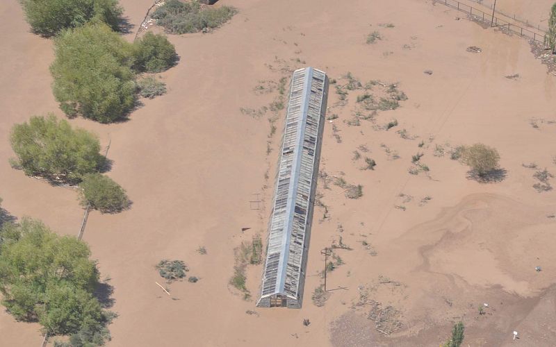 Secuelas de las inundaciones en Leh