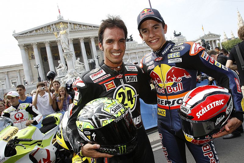 Toni Elías y Marc Márquez, líderes y amigos.