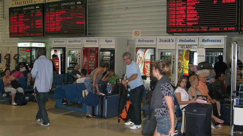 Pocos asientos quedaban libres este viernes en la estación de Méndez Álvaro