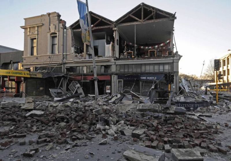 Daños del terremoto de nueva Zelanda 