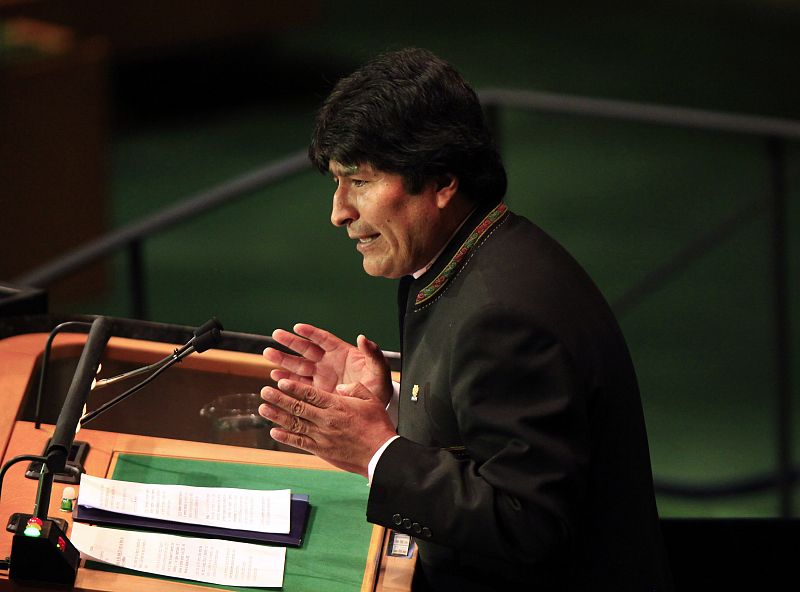 Intervención en la cumbre del presidente de Bolivia, Evo Morales