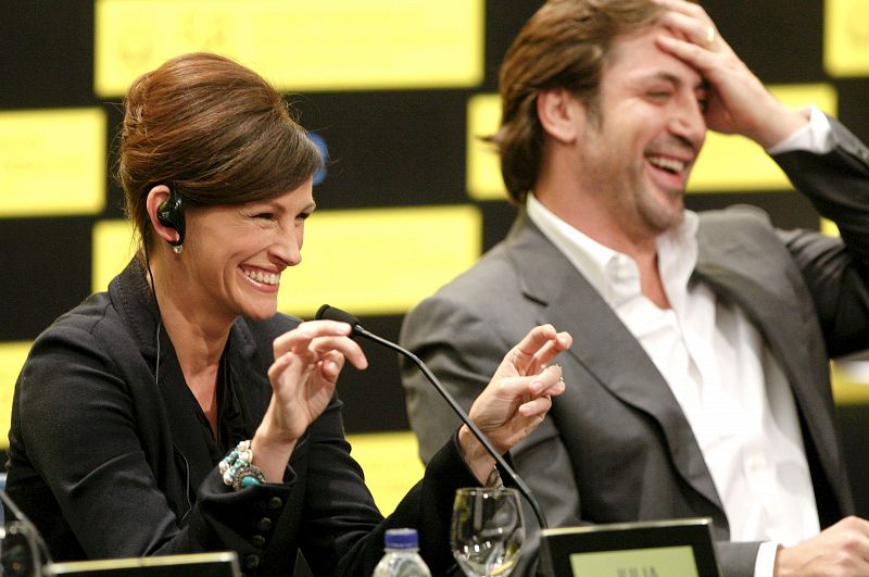 JULIA ROBERTS Y JAVIER BARDEM EN LA PRESENTACIÓN PELÍCULA "COME, REZA, AMA"