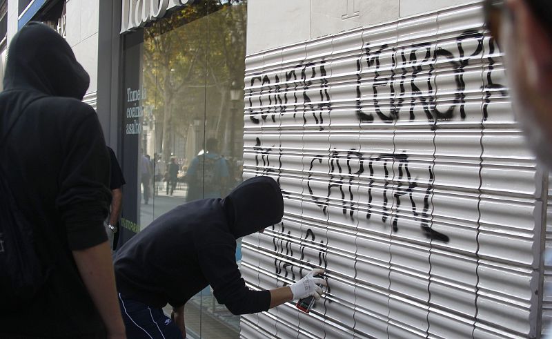Pintadas a favor de la huelga