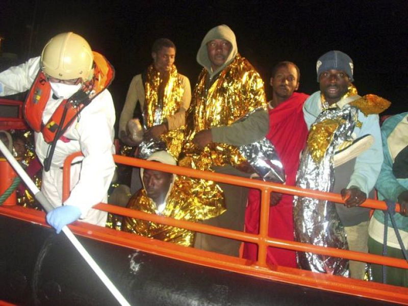 Algunos de los inmigrantes sufrían hipotermia