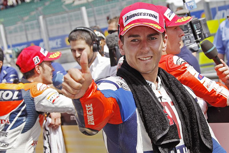 Lorenzo, poco después de de proclamarse campeón del mundo de MotoGP.