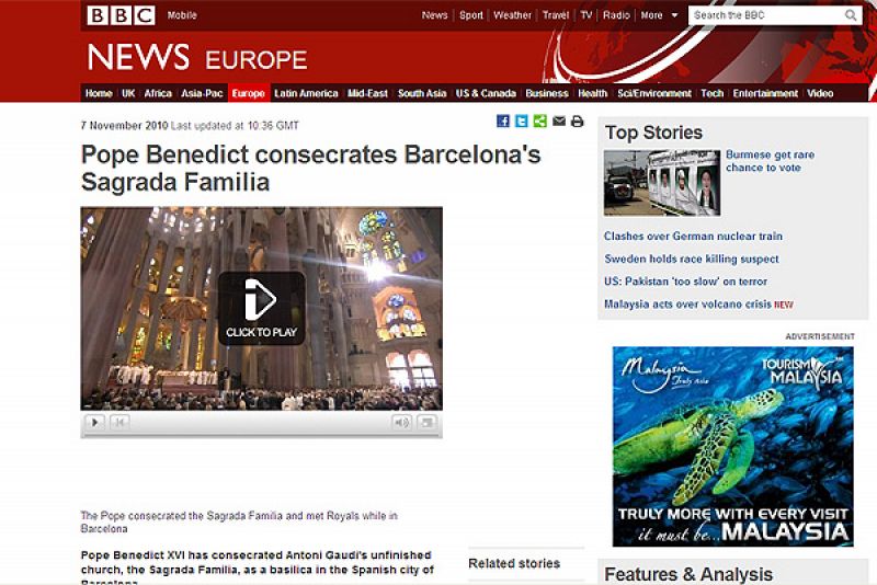 La visita del Papa en la BBC