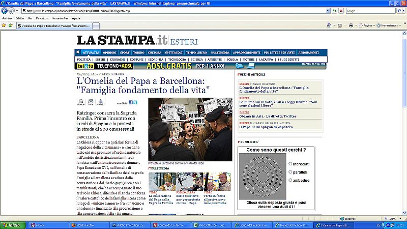 El viaje del Papa en la portada de La Stampa