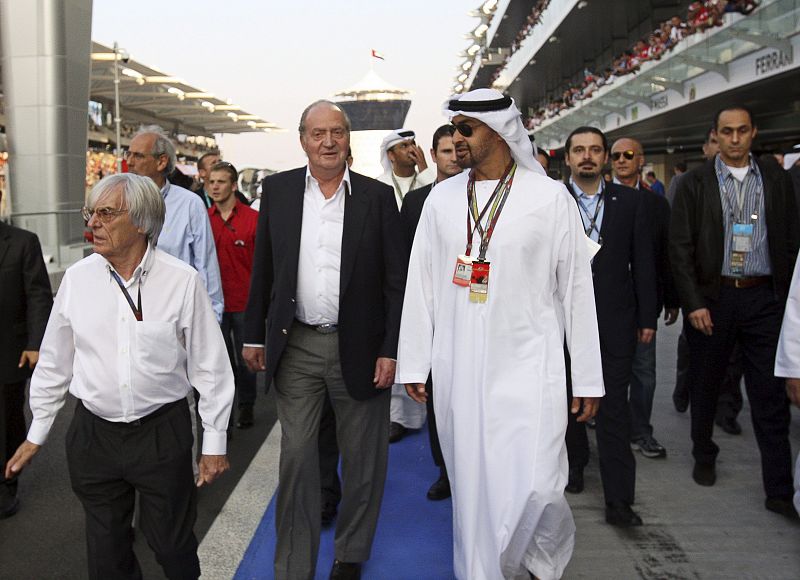 EL REY DE ESPAÑA, JUAN CARLOS I, ASISTE AL GRAN PREMIO DE ABU DABI