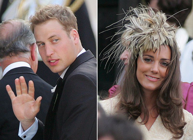 El Príncipe Gillermo de Inglaterra y su novia Kate Middleton