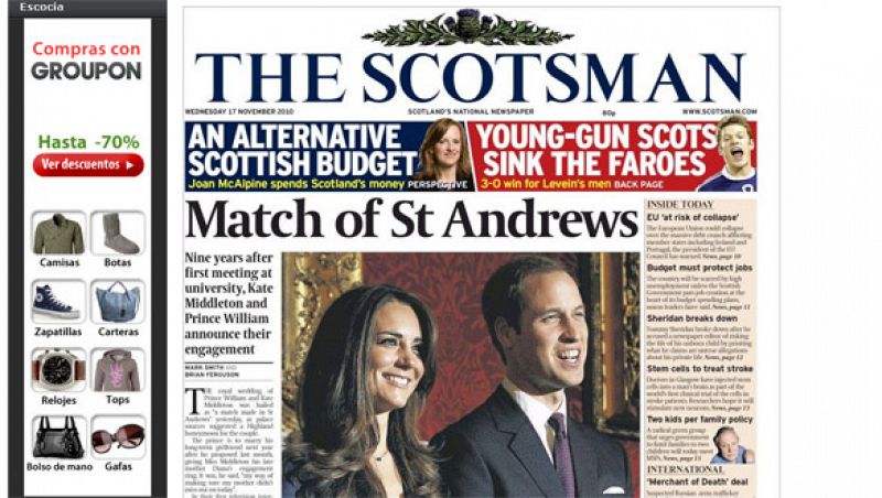 The Scotsman recuerda el lugar en el que la pareja se conoció, la universidad de St Andrews