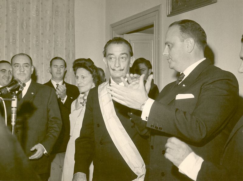 Fraga, Dalí y Gala en 1973