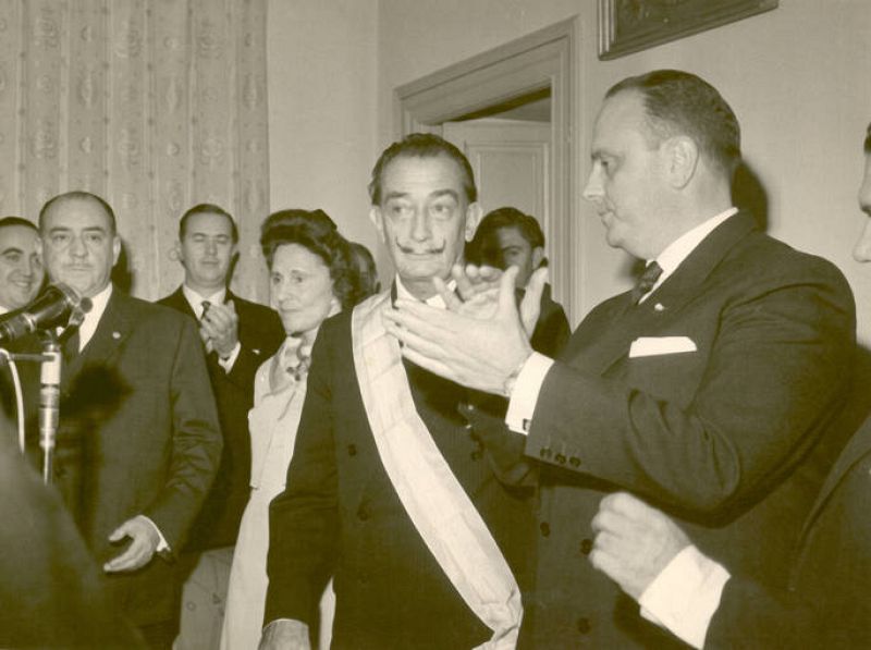 Fraga, Dalí y Gala en 1973  