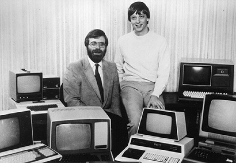 Los fundadores de Microsoft Paul Allen y Bill Gates
