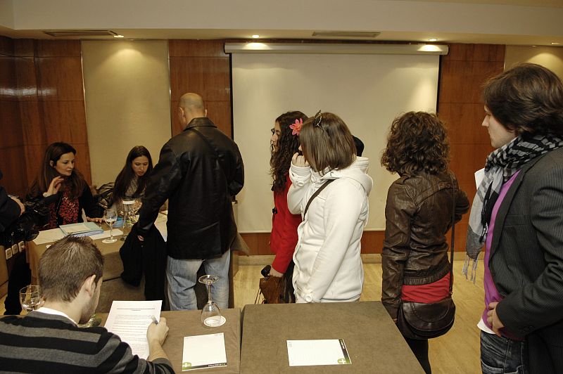 Los candidatos, a su llegada al casting