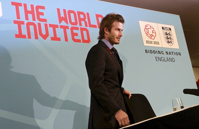 RUEDA DE PRENSA DE DAVID BECKHAM PARA PROMOCIONAR LA CANDIDATURA DE INGLATERRA AL MUNDIAL 2018