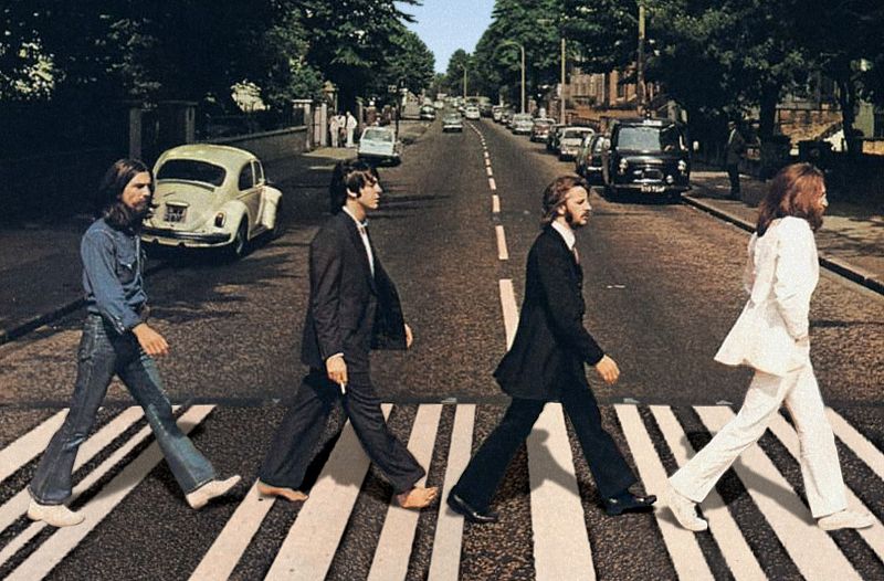 La famosa portada del disco 'Abbey Road', la última grabación de los Beatles.