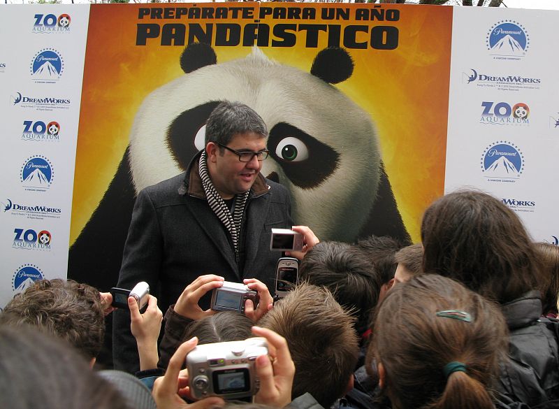 Decenas de niños han estado presentes durante el bautizo de los pandas