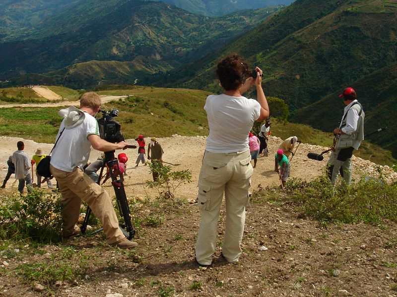 El equipo de En Portada en las deforestadas montañas de Haití