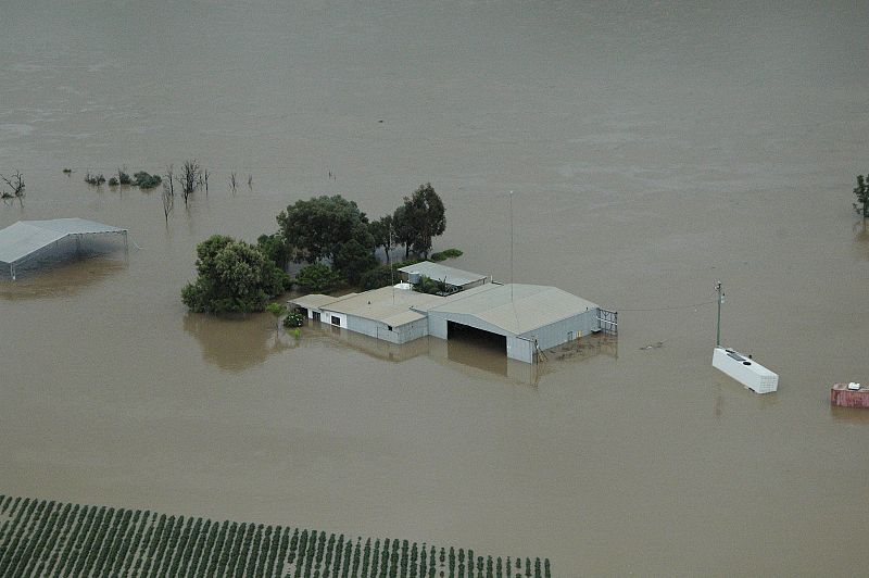 Inundaciones en la zona residencial de Emerald, en Queensland (Australia)