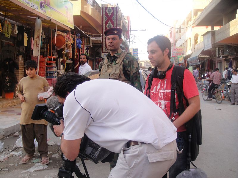 Durante el rodaje en Ramadi