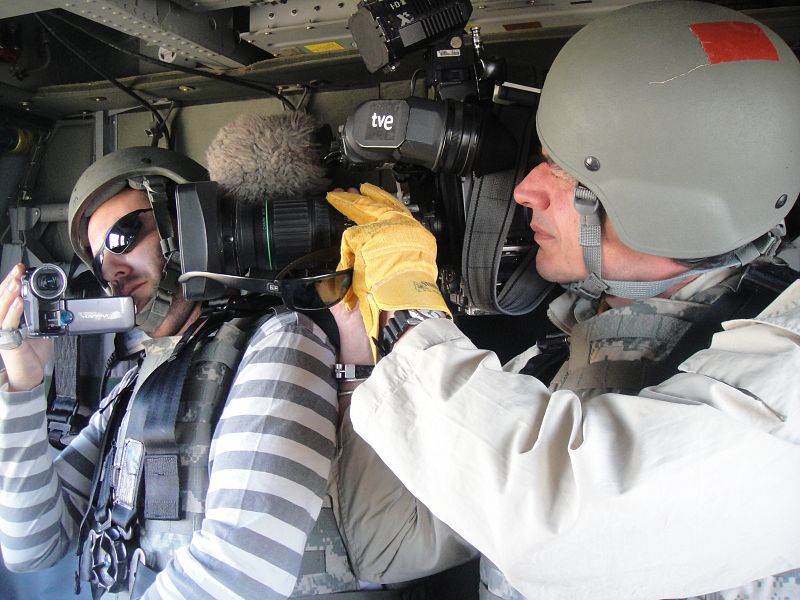 Rodaje desde un helicóptero estadounidense