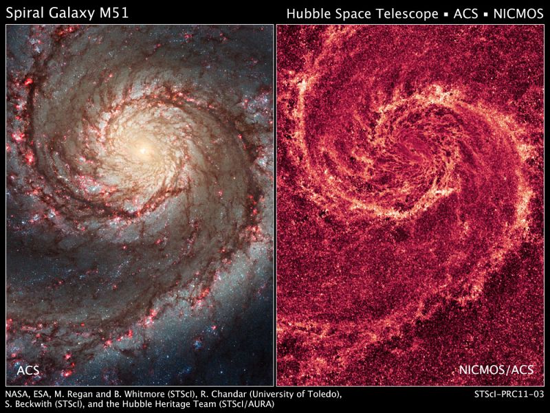 La Galaxia del Remolino es una de las más conocidas del Universo. Sus espectaculares brazos en forma de espiral dominan el cielo a unos 31 millones de años luz. Es tan brillante que en ocasiones puede observarse con prismáticos. Ahora el Hubble la h