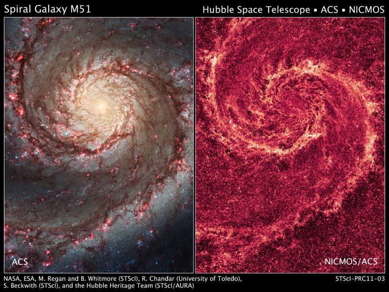 La Galaxia del Remolino es una de las más conocidas del Universo. Sus espectaculares brazos en forma de espiral dominan el cielo a unos 31 millones de años luz. Es tan brillante que en ocasiones puede observarse con prismáticos. Ahora el Hubble la h