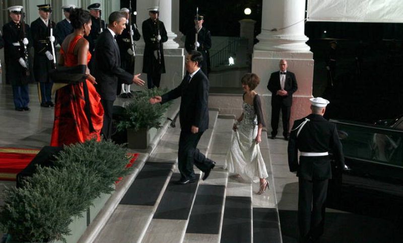 La visita oficial de Hu Jintao a EE.UU. termina con una cena en la Casa Blanca. 