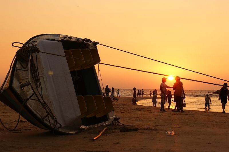 Playa de Calangute, en Goa.