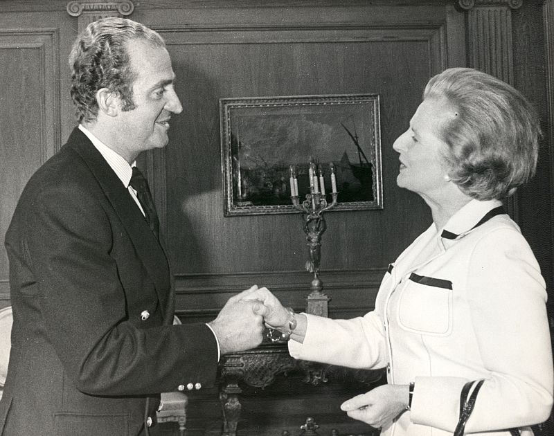 Encuentro oficial del Rey Juan Carlos con Margaret Tatcher en 1980