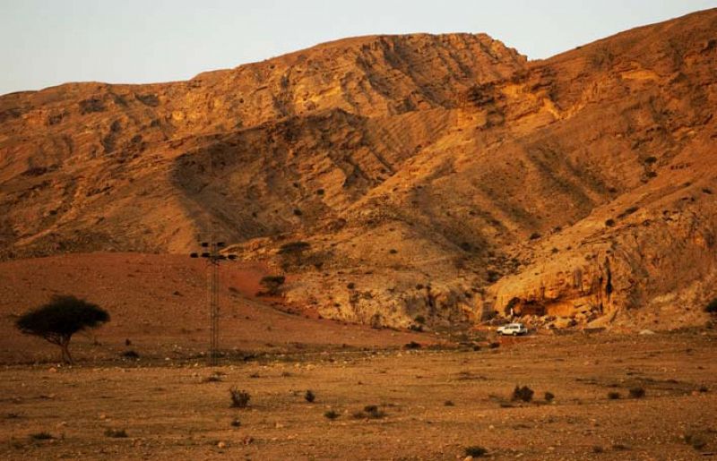 Vista del campamento de Jebel Fayal