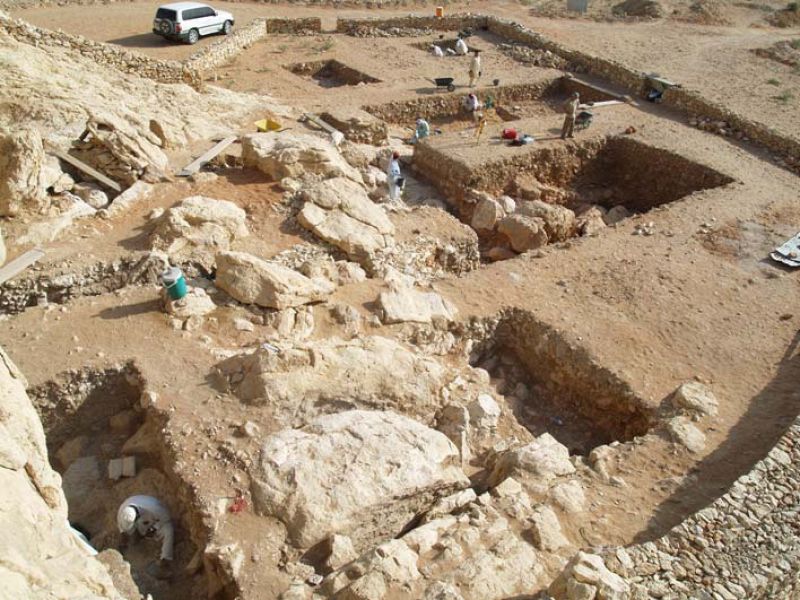 Campo arqueológico de Jebel Faya, en los Emiratos Árabes Unidos donde se encontraron las herramientas