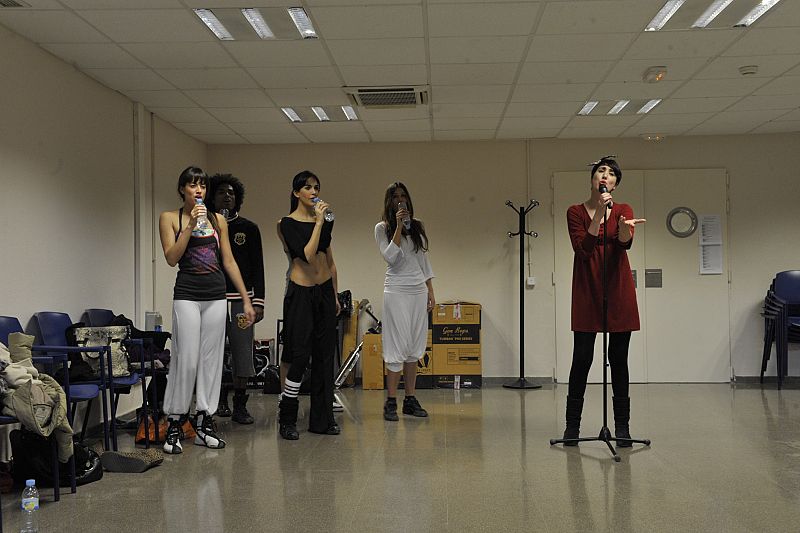 Paula Marengo, en el primer ensayo de la mañana