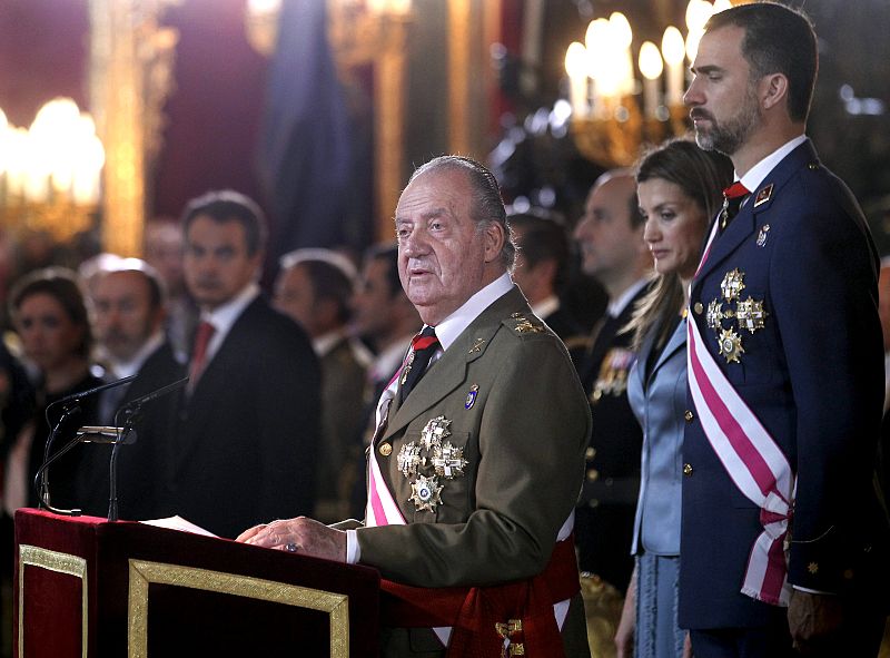 El rey, durante la Pascua militar de 2011