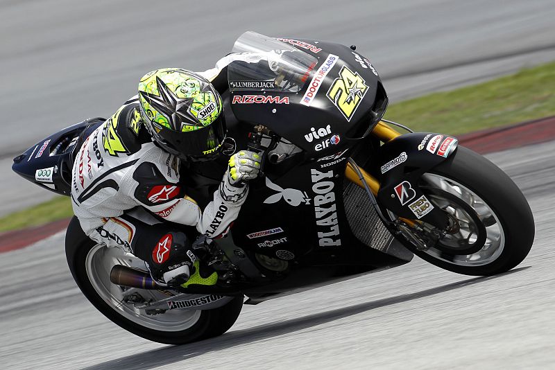 Toni Elías prueba su LCR Honda en su regreso a MotoGP.