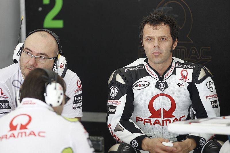 El veterano Loris Capirossi, con su nuevo uniforme de Pramac Ducati.