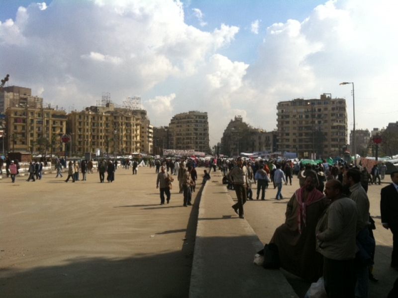 La plaza Tahrir, a primera hora de la mañana.