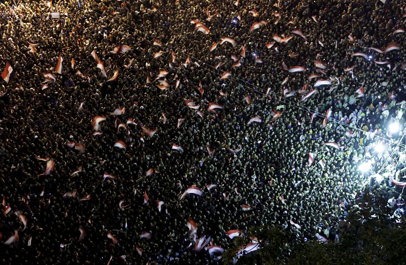 EUFORIA Y EXPECTACIÓN EN LA PLAZA TAHRIR