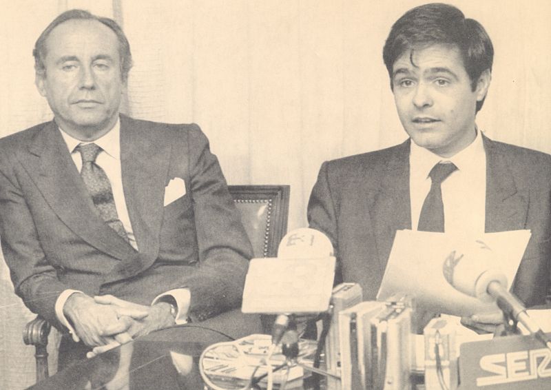 José María Ruiz-Mateos, con su abogado defensor
