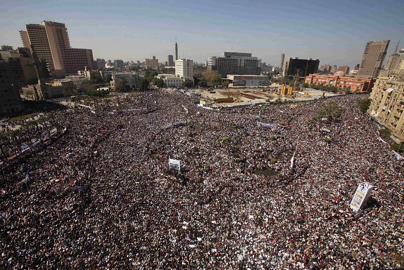 Concentración en la Plaza Tahrir, el 18 de febrero