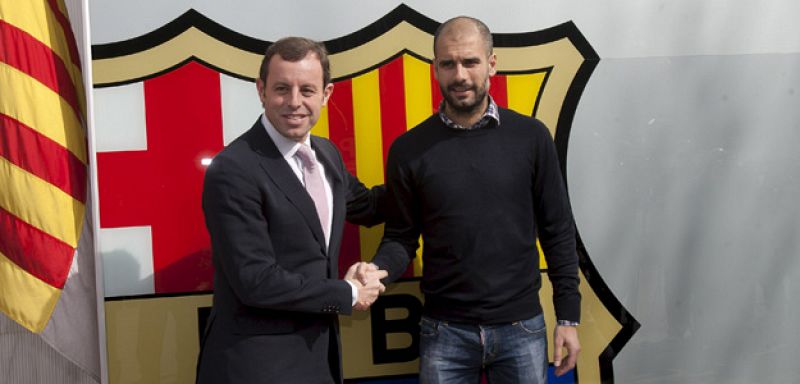 Guardiola renueva su contrato con el F.C. Barcelona