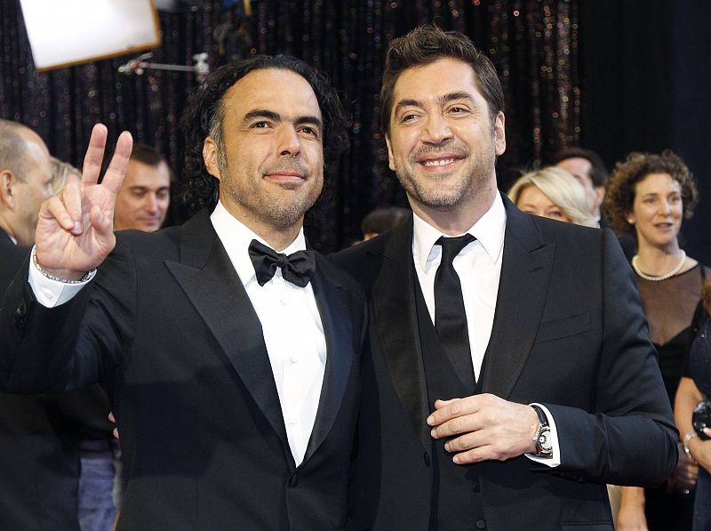 Inarritu, director of film "Biutiful" and one of the film's stars, Javier Bardem, arrive at the 83rd Academy Awards in Hollywood