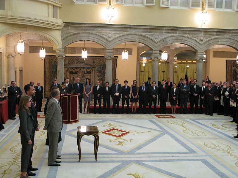 Instantes antes de dar comienzo a la entrega.