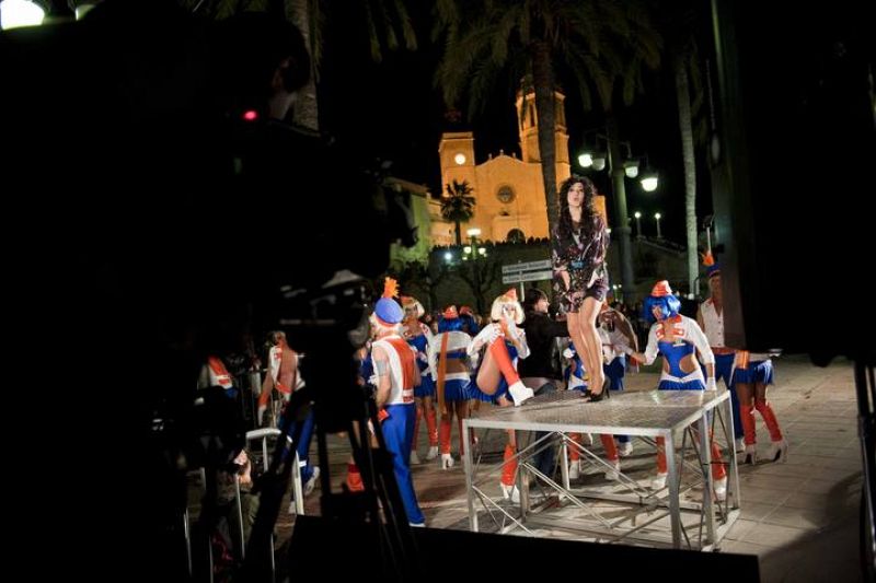  Lucía Pérez, durante la grabación del videoclip