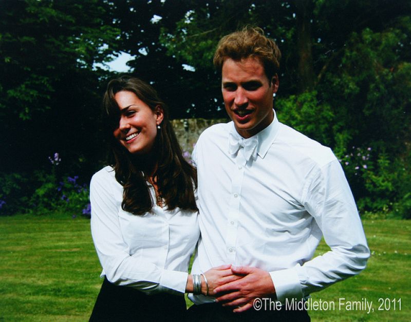 La pareja en el día de su graduación en la Universidad de St Andrews en junio de 2005.