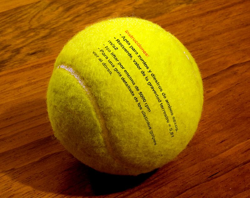 Pelota con instrucciones