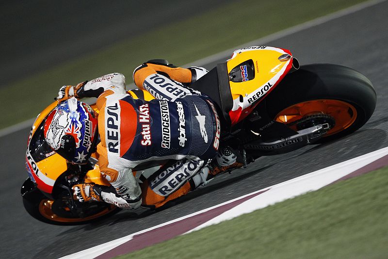 Casey Stoner marcó el mejor tiempo de la jornada.