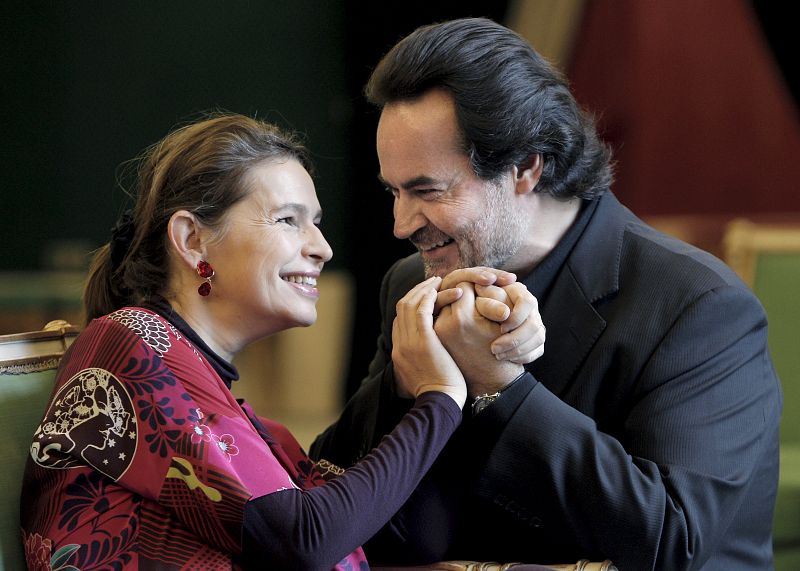 La mezzosoprano Sophie Koch, en la foto junto a José Bross, encarna a la Charlotte del Werther de Massenet"WERTHER"